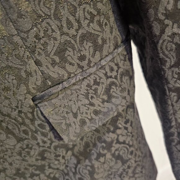 Zara Man Black Faux Jacquard Tuxedo-style Jacket - Picture 4 of 10